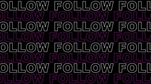 Dynamic repeated text animation with the word "FOLLOW". Stock Footage 315531645