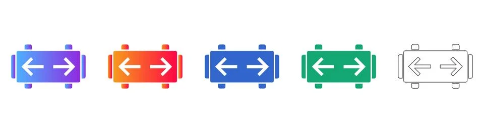 Dynamic Resize and Expand Arrows Illustration Set イラスト素材
