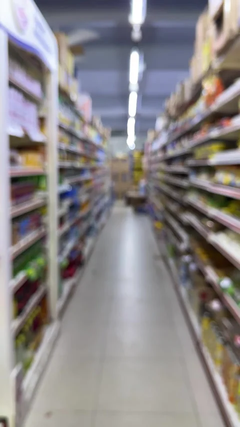 Dynamic Retail Corridor: A Series of Softly Rendered Product Displays and S.. Video stock 337284985