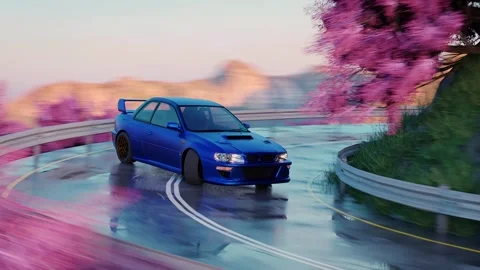 Dynamic Retro Car Vj Loop Drifting In Neon Lit Tunnel, Video 库存影片 302715051