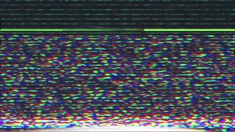 Dynamic Retro Glitch TV Animation Background Stock Footage 305387092