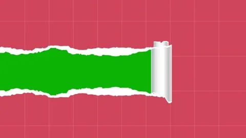 Dynamic Ripped Paper Transition with Alpha Channel | Torn Page Reveal Screen Stock Footage 320001769