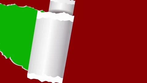 Dynamic Ripped Paper Transition with Alpha Channel | Torn Page Reveal Screen Stock Footage 320001786
