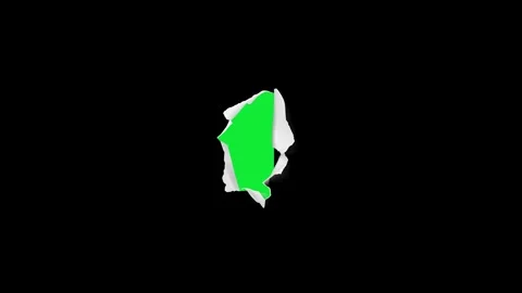 Dynamic Ripped Paper Transition with Alpha Channel | Torn Page Reveal Screen Stock Footage 320001798