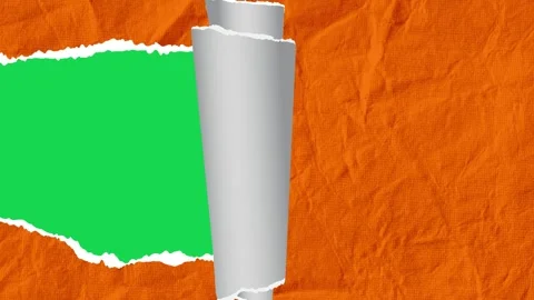 Dynamic Ripped Paper Transition on Green Screen 動画素材 334608742