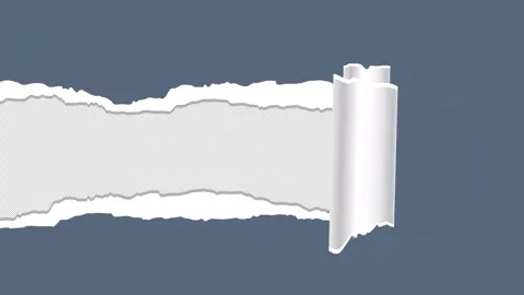 Dynamic Ripped Paper Transition Video Footage with Alpha Channel, Torn Page Video stock 321251442