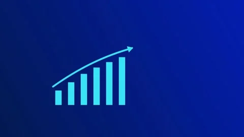 Dynamic Rising Graph Chart Animation Stock Footage 277345954