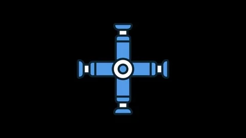 Dynamic Robotics icon with Color Field Line style Stock Footage 303466372