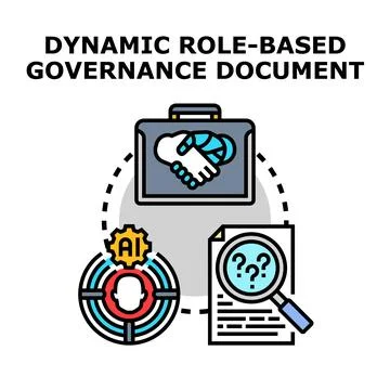 Dynamic role based governance document concept Stock Illustration
