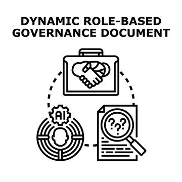 Dynamic role based governance document concept Stock Illustration
