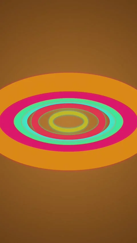 Dynamic Rotating Color Rings on Brown Background Video stock 327946875