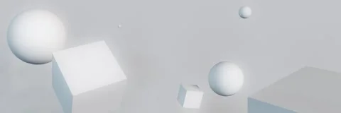 Dynamic rotating geometric body light and shadow stage background Stock Footage 320874048