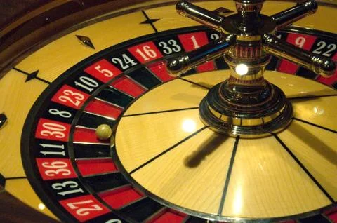 The dynamic roulette in casino Stock Photos