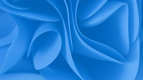 Dynamic royal blue 3d background with stunning layered abstract curves. Illustrazione stock