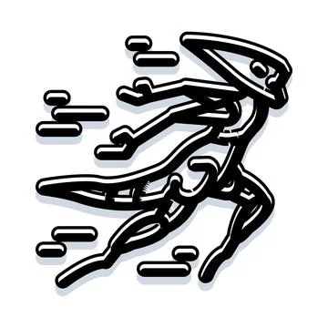 Dynamic runner silhouette in speedy action illustration Stockillustratie