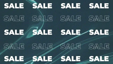 Dynamic Sale Promotion Background with Abstract Glowing Waves. Видео 340027962