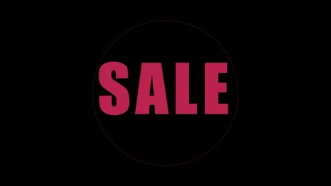 Dynamic Sale Text Animation with Pulsating Circle, Perfect for Online Shopp.. Vídeo Stock 330280210