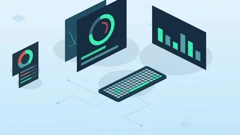 Dynamic Sales Performance Chart Animation with Rising Graph and Engaging Color T Stock Footage 339752503