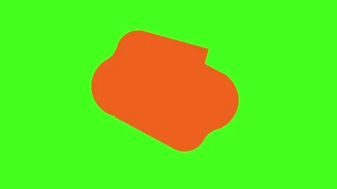 Dynamic Salmon color Shape animation video on green screen Stock Footage 340018558