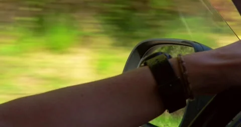 A dynamic scene unfolds inside a moving vehicle. Stock Footage 333207914