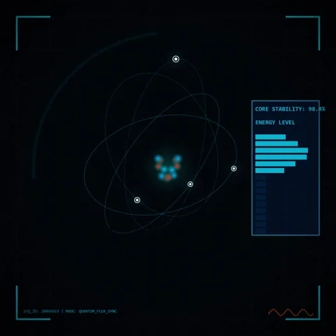 Dynamic sci-fi interface visualizing blue digital data network technology Stock Footage 344776797