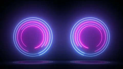 Dynamic Sci-Fi Light Beams and Neon Streaks Animation | Futuristic Glow 動画素材 304949615