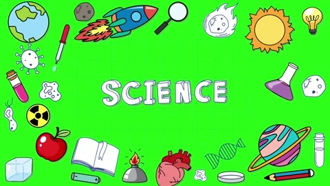 Dynamic science animated doodle video with various science-related icons ap.. Stock Footage 333815296
