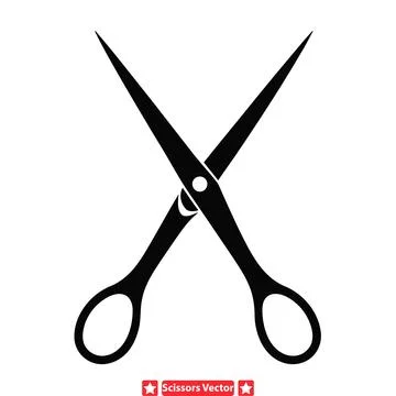 Dynamic Scissors Illustrations  Bold and Versatile Silhouette Designs for C.. イラスト素材
