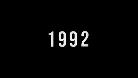 Dynamic scrolling progression timeline animation of 1950 to 1992 years on a.. Stock Footage 313557638