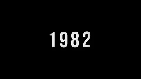 Dynamic scrolling progression timeline animation of 1950 to 1982 years on a.. Stock Footage 313557644