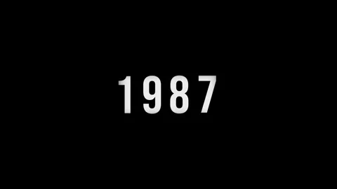 Dynamic scrolling progression timeline animation of 1950 to 1987 years on a.. Stock Footage 313557648