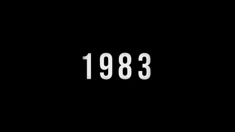 Dynamic scrolling progression timeline animation of 1950 to 1983 years on a.. Stock Footage 313557651
