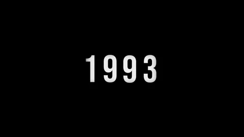 Dynamic scrolling progression timeline animation of 1950 to 1993 years on a.. Video stock 313557660