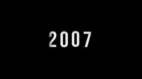 Dynamic scrolling progression timeline animation of 1950 to 2007 years on a.. Stock-Footage 313557696