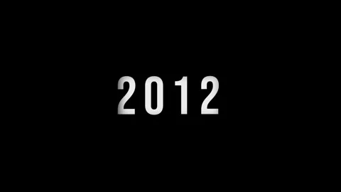 Dynamic scrolling progression timeline animation of 1950 to 2012 years on a.. Stock Footage 313558320
