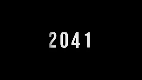 Dynamic scrolling progression timeline animation of 1950 to 2041 years on a.. Stock-Footage 313558972