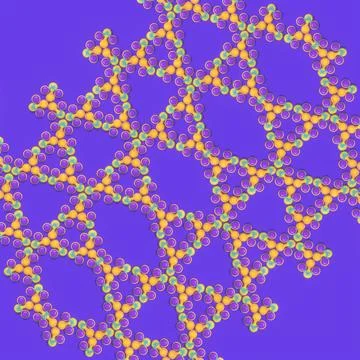 A dynamic seamless 3D pattern in the form of a diagonal molecular grid Stock Illustration