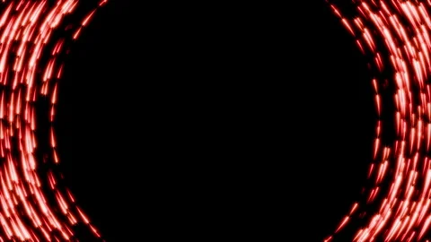 Dynamic seamless loop animation of red neon star particles moving along the Stock Footage 340918034