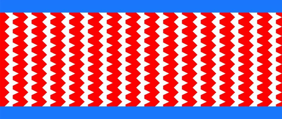 Dynamic seamless pattern featuring vertical red zig zag stripes against a b.. Stockillustratie