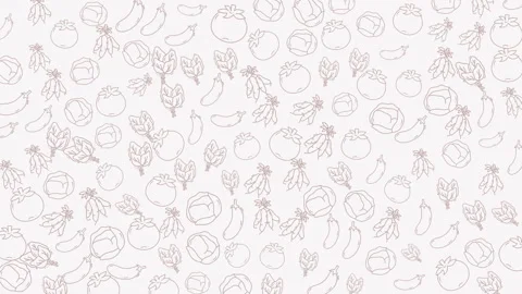 Dynamic sequence of hand-drawn style vegetable illustrations on a light bac.. Stock-Footage 330278498