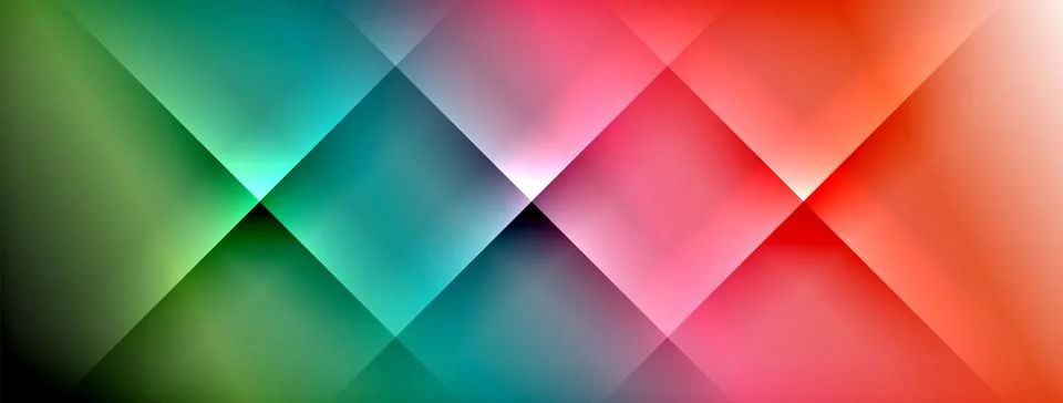 Dynamic shadow lines with gradient colors geometric background Illustrazione stock