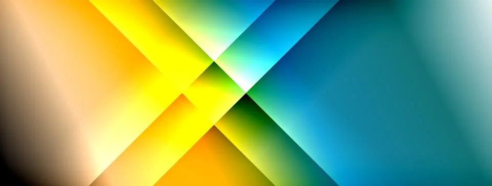 Dynamic shadow lines with gradient colors geometric background Illustrazione stock