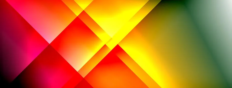 Dynamic shadow lines with gradient colors geometric background Stock Illustration