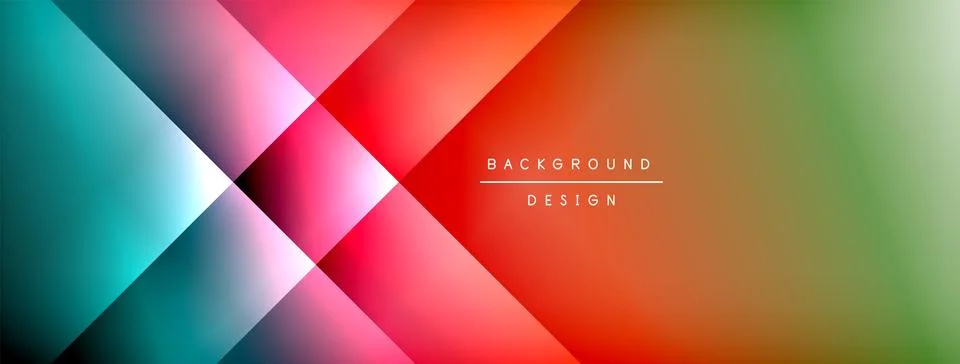 Dynamic shadow lines with gradient colors geometric background Illustrazione stock