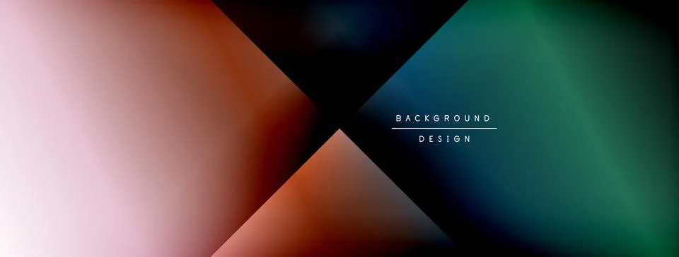 Dynamic shadow lines with gradient colors geometric background Illustrazione stock