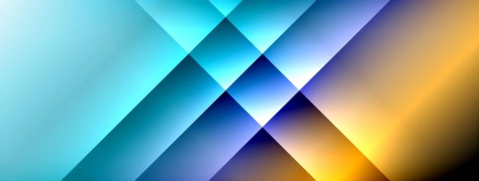 Dynamic shadow lines with gradient colors geometric background Illustrazione stock