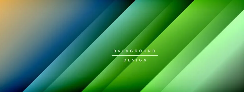 Dynamic shadow lines with gradient colors geometric background Stock Illustration