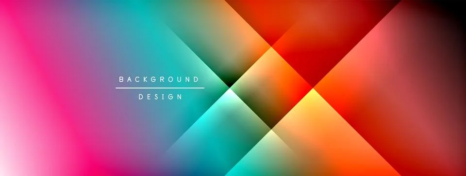 Dynamic shadow lines with gradient colors geometric background Illustrazione stock