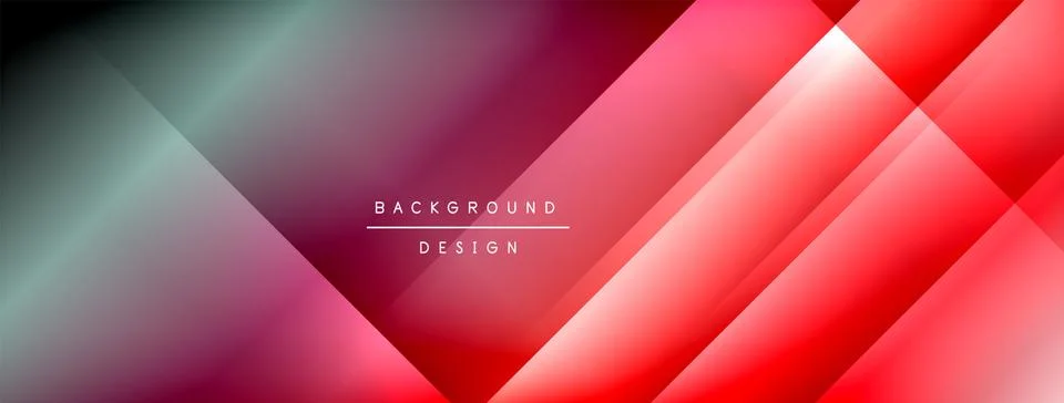 Dynamic shadow lines with gradient colors geometric background Stock Illustration