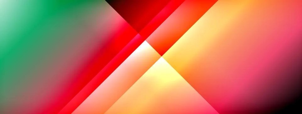 Dynamic shadow lines with gradient colors geometric background Illustrazione stock